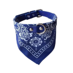 Zgarda Ajustabila, Cu Bandana, 2.5x52cm, Albastru, Marimea XL, Ropet