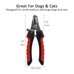 Cleste Profesional Taiat, Scurtat unghii animale, Pisici, Caini, Papagali, 16cm, Ropet - imagine 3