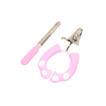 Set cleste si pila pentru unghiile animalelor de companie de talie mica, usor si practic, otel inoxidabil, rezistente la uzura, maner din cauciuc antiderapant, cu buline, Ropet