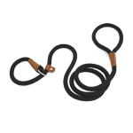 Lesa cordelina pentru caini, cu opritor, anti-tragere 8mm x 1.7m, Maro, Ropet - imagine 3