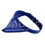 Zgarda Ajustabila, Cu Bandana, 2.5x52cm, Albastru, Marimea XL, Ropet - imagine 2