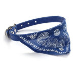 Zgarda Ajustabila, Cu Bandana, 2.5x52cm, Albastru, Marimea XL, Ropet - imagine 4