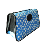 Geanta de transport animale Happy, fermoare metalice, plasa ventilatie, usoara, Poliester, 37 x 20 x 24 cm, Albastru, Ropet