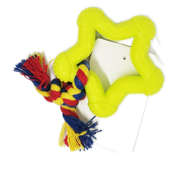 Jucarie pentru caine Jucarie pentru caine, inima cauciuc pentru curatarea dintilor, 7cm, Verde, Ropet - imagine 1