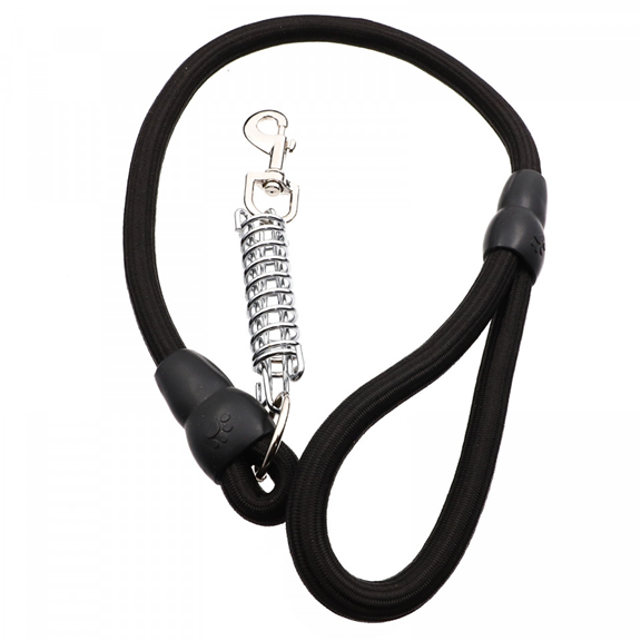 Lesa cu amortizor pentru caine de talie mare Lesa cu amortizor pentru caine de talie mare, diametru 20mm, 100cm, Negru, Ropet - imagine 1