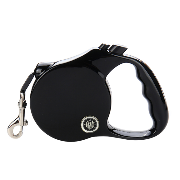 Lesa Retractabila TKM cu maner ergonomic si buton de franare Lesa Retractabila TKM cu maner ergonomic si buton de franare, tip banda, Lungime 3m, Greutate Maxima 13Kg, Negru, Ropet - imagine 1