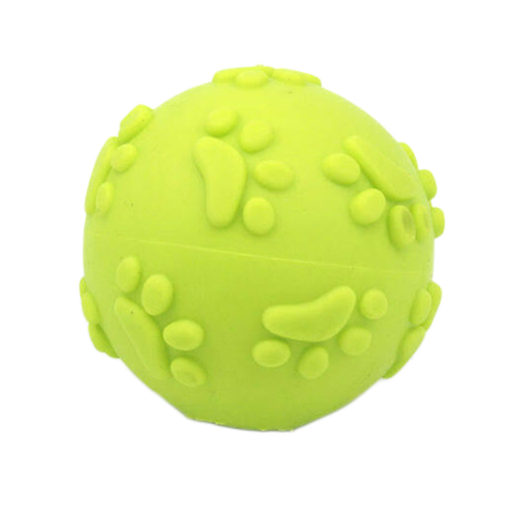 Jucarie pentru caine Jucarie pentru caine, minge cauciuc cu sunet, tipatoare, 6cm, Verde, Ropet - imagine 1