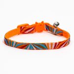 Zgarda ajustabila cu catarama pisica, pentru pisici, cu clopotel, 26cm, Portocaliu, Ropet - imagine 2