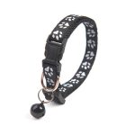 Zgarda ajustabila cu clopotel pentru caini si pisici, 18-32cm/1cm, Negru, Ropet - imagine 2