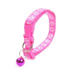 Zgarda ajustabila cu clopotel pentru caini si pisici, 18-32cm/1cm, Roz, Ropet - imagine 2
