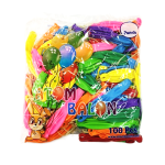 Set 100 Baloane Latex Punch Ball Multicolor, 45 cm, Ropet