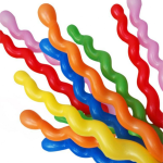 Set 10 Baloane Latex Spirala Colorate, 100 cm, Ropet