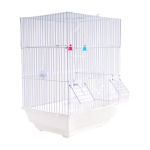 Colivie Patrata 39 x 30 x 23 cm, pentru pasari exotice, Alb, Ropet