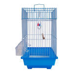 Colivie Patrata 39 x 30 x 23 cm, pentru pasari exotice, Albastru, Ropet - imagine 3