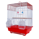 Colivie Patrata 39 x 30 x 23 cm, pentru pasari exotice, Rosu, Ropet