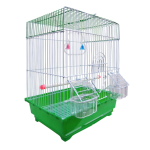 Colivie Patrata 39 x 30 x 23 cm, pentru pasari exotice, Verde, Ropet - imagine 4