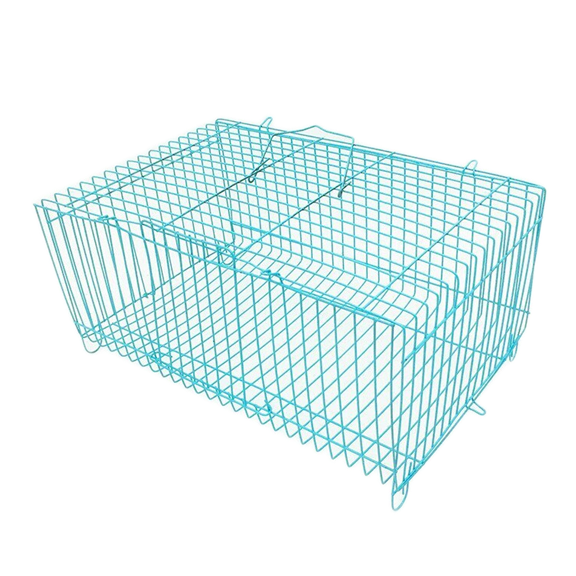 Cusca transport pentru animale mici si pasari 28x18x13cm Cusca transport pentru animale mici si pasari 28x18x13cm, Albastru, Colivie, Ropet - imagine 1