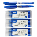 Set 2 Pixuri Cu Radiera, 0.7 mm, Cu 18 Rezerve, Albastru, Bia