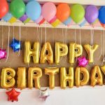 Balon Folie Happy Birthday, Auriu, 43 cm, Ropet - imagine 4