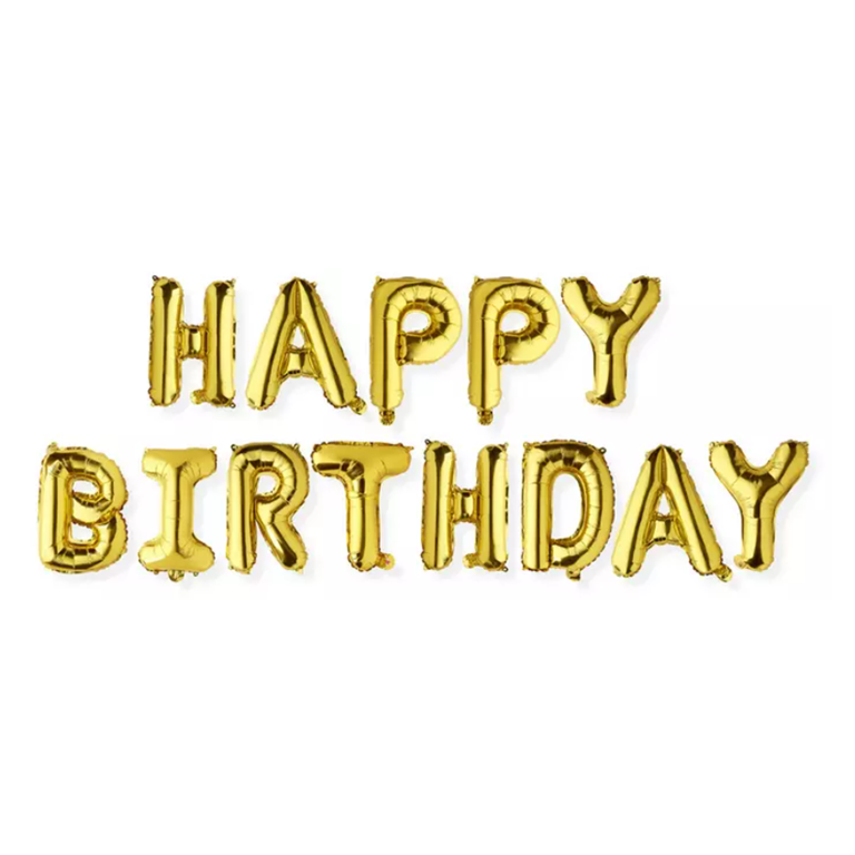 Baloane folie Happy Birthday Balon Folie Happy Birthday, Auriu, 43 cm, Ropet - imagine 1