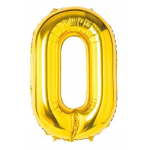 Balon Folie Cifra 0, Auriu, 80 cm, Ropet