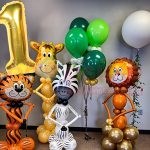 Balon Folie Cifra 1, Auriu, 100 cm, Ropet - imagine 4