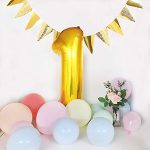 Balon Folie Cifra 1, Auriu, 100 cm, Ropet - imagine 5