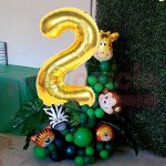 Balon Folie Cifra 2, Auriu, 100 cm, Ropet - imagine 4