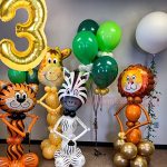 Balon Folie Cifra 3, Auriu, 80 cm, Ropet - imagine 4