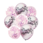 Set 8 Baloane Confetti Lila, 30 cm Si Rola Rafie Color 10 m, Ropet
