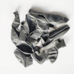 Set 10 Baloane Latex Argintiu, 30 cm, Ropet - imagine 2