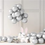 Set 10 Baloane Latex Argintiu, 30 cm, Ropet - imagine 4