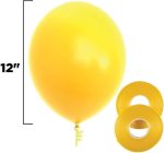 Set 10 Baloane Latex Galben, 30 cm, Ropet - imagine 2