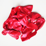 Set 10 Baloane Latex Rosu, 30 cm, Ropet - imagine 2