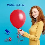 Set 10 Baloane Latex Rosu, 30 cm, Ropet - imagine 4