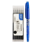 Set Pix Roller Cu Radiera, 0.7 mm, Cu 6 Rezerve, Negru, Bia