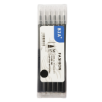 Set 6 Rezerve Roller Compatibile Frixion, 0.7 mm, Negru, Bia