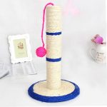 Ansamblu de joaca pentru pisici sisal, cu bila sisal, 40cm, Albastru, Ropet - imagine 3