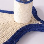 Ansamblu de joaca pentru pisici sisal, cu bila rotativa si soricel, 50cm, Albastru, Ropet - imagine 5