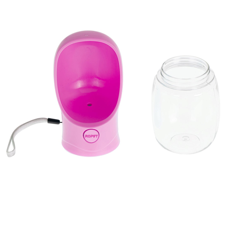 Sticla portabila cu recipient 2 in1, 350ml, Roz, Ropet - imagine 3