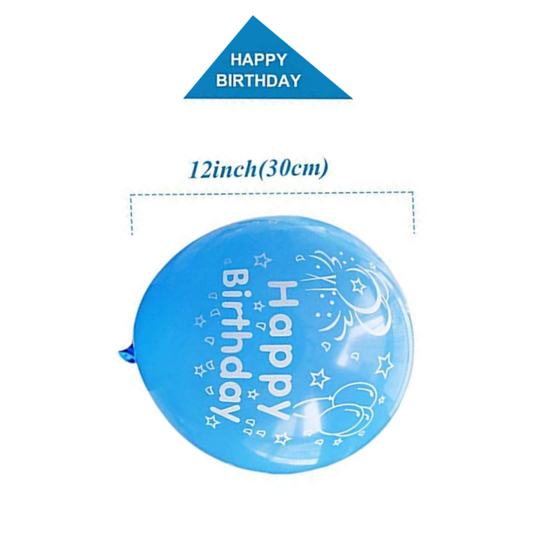 Set 10 Baloane Latex Happy Birthday, 30 cm, Ropet - imagine 4