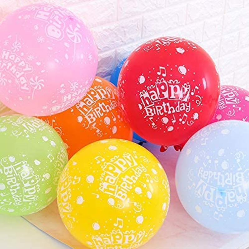Set 10 Baloane Latex Happy Birthday, 30 cm, Ropet - imagine 6