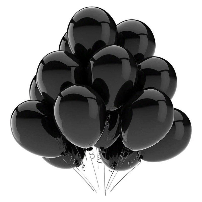 Balon Latex Negru, 30 cm, Ropet - imagine 2
