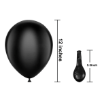 Set 10 Baloane Latex Negru, 30 cm, Ropet - imagine 2