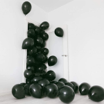 Set 10 Baloane Latex Negru, 30 cm, Ropet - imagine 3