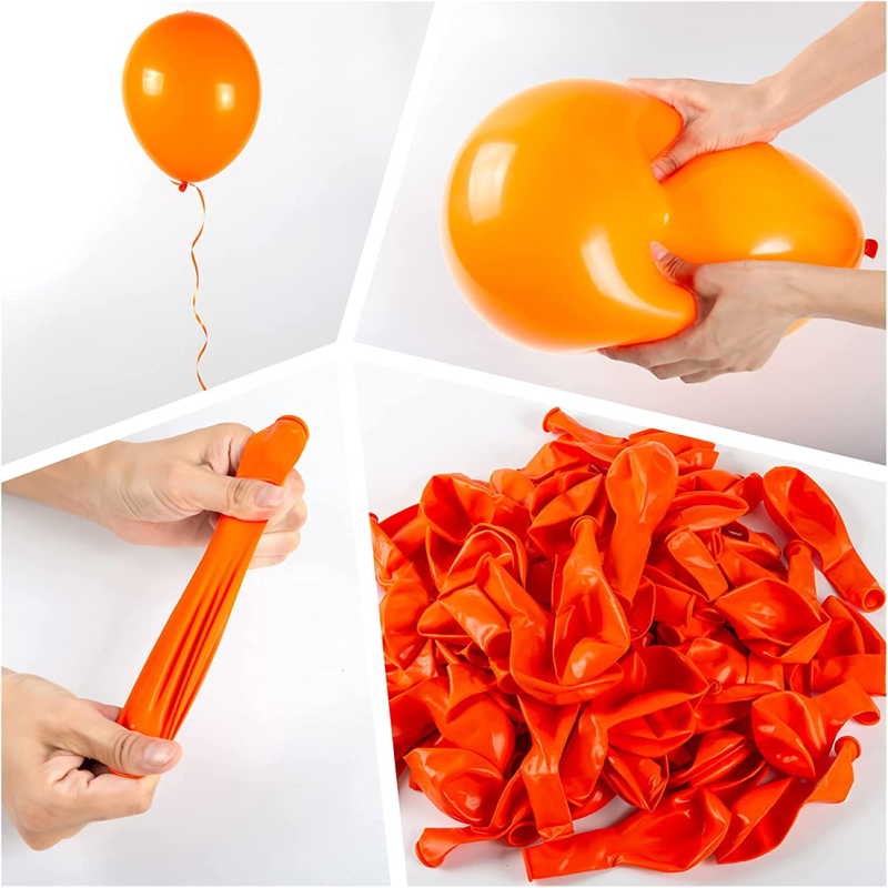 Set 10 Baloane Latex Portocaliu, 30 cm, Ropet - imagine 3