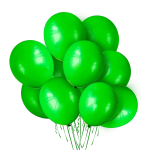 Set 10 Baloane Latex Verde, 30 cm, Ropet