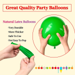 Set 10 Baloane Latex Verde, 30 cm, Ropet - imagine 3