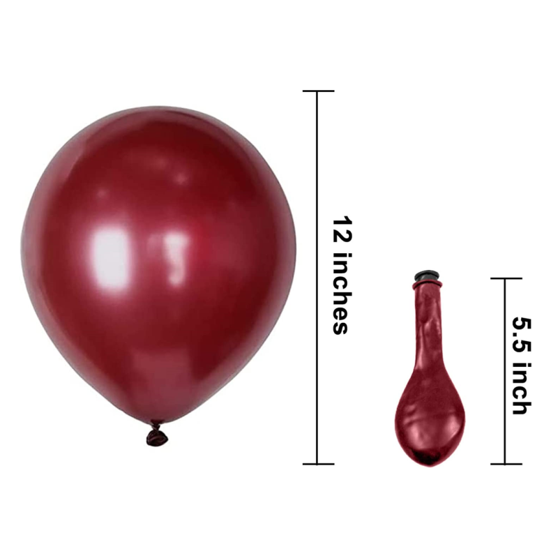 Set 10 Baloane Latex Visiniu, 30 cm, Ropet - imagine 2
