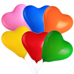Set 6 Baloane Latex Gigant, Multicolor, Forma Inima, 50 cm, Ropet - imagine 2